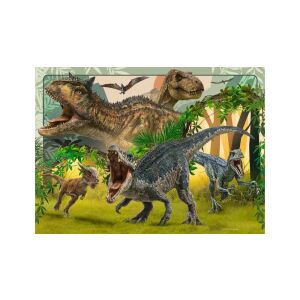 Ravensburger Jurassic World 4 x 100 darabos kirakó, dinoszauruszokkal dzsungelben - Ravensburger Puzzle