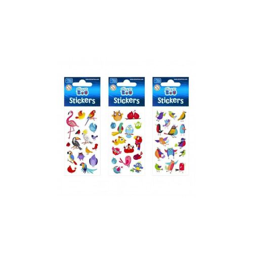 Színes madarak matrica 6 x 18 cm - 3 féle 129182023