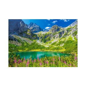 Puzzle 1000 elementów przedstawiające Zelene Pleso, Słowacja, piękne górskie jezioro - Castorland Puzzle