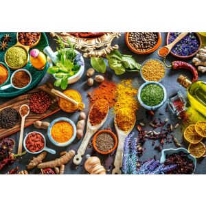 Prim-plan cu imaginea puzzle-ului Castorland 'Culorile Condimentelor' de 1000 de piese - Castorland Puzzle