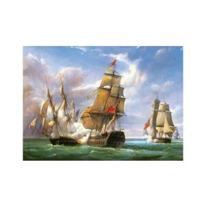 Castorland 3000 darabos kirakós - Tengeri csata, Pierre J. Gilbert - kész kirakós - Castorland Puzzle