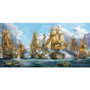 Puzzle Castorland 4000 de piese, Bătălie navală, nave, mare, ocean, istoric, artă, puzzle pentru adulți - Puzzle 3D & Puzzle cu burete
