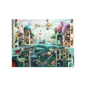Puzzle Ravensburger 2000 de piese, Dacă peștii ar putea merge, oraș subacvatic, artă fantasy - Ravensburger Puzzle