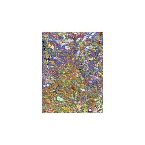 Ravensburger 1500 darabos kirakós játék, Sekély part, a kirakott puzzle képe, egy színes korallzátonnyal és halakkal - Ravensburger