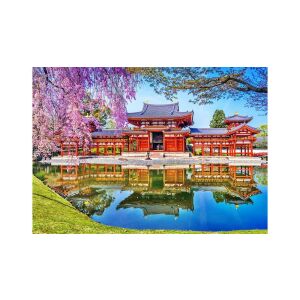 Wooden City 505 darabos kirakós játék - Byodo-In templom, Kyoto, Japán, kész kirakós - Puzzle