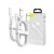 Zestaw kabli do transmisji danych Baseus Simple Wisdom, USB na Micro-USB, 2.1A, 1,5m, 2 szt., biały 97335794