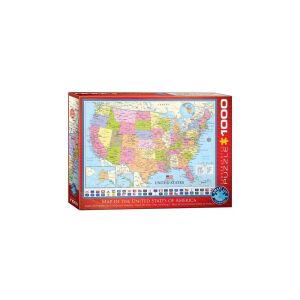 EuroGraphics 1000 db-os puzzle - Map of the USA - (6000-0788) 129183593 - Eurographics