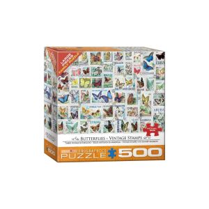 EuroGraphics 500 db-os puzzle - Vintage Stamps - Butterflies (8500-5356) 129183597 - Eurographics