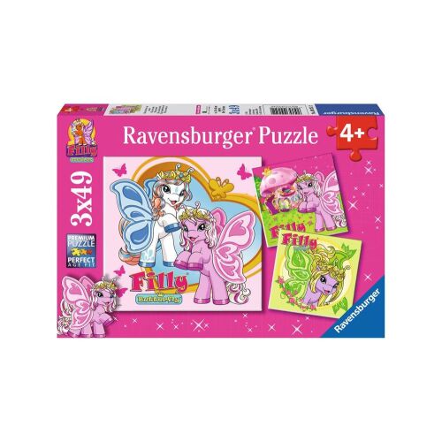 Ravensburger Filly Pillangó Pónik kirakós játék, 3 x 49 darab, 4 éves kortól - Puzzle és kirakó