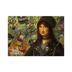 Mona Lisa 2024, Schmidt 1000 darabos kirakó, rockstar, punk, modern művészet, 693 x 493 mm, 14 éves kortól - Schmidt