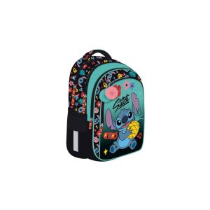 Stitch ergonomikus iskolatáska, hátizsák - 3 rekeszes - Black Aloha (679865) 129185527 - Unipap