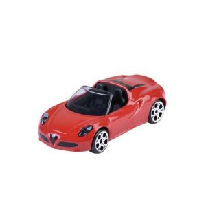 Piros Majorette Alfa Romeo 4C Spider játék autó, fém és műanyag öntvény, 7,5 cm - Majorette
