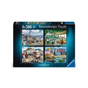 Ravensburger 4 x 500 db-os puzzle - Happy Days - Nyaralás brit módra (12001527) 129186039 - Ravensburger
