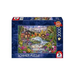 Schmidt 2000 db-os puzzle - River Idyll in the Mountains (58868) 129186150 - Schmidt