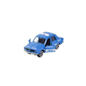 Majorette Dacia 1300 Taxi játék autó, kék, nyíló ajtókkal, 1:24 méretarányú - Majorette