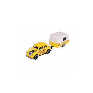 Majorette VW The Originals játékszett - Beetle - Chill-in Camper Club, sárga Volkswagen Bogár lakókocsival - Majorette