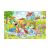 A Trefl 60 darabos kirakós befejezett képe gyerekeknek, A Treflikow család kalandjai, piknik jelenettel medvékkel és kutyával