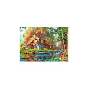 Cabana de pe malul râului, 500 piese puzzle de la Trefl - Puzzle 3D & Puzzle cu burete