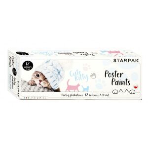 MALFARBEN, 12 FARBEN, 20 ML, CUTTIES CAT STCK, FOLIE 6/24 129186838 - Starpak