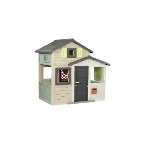Smoby EVO Jóbarátok házikó, nagy műanyag játkószoba verandával, két ajtóval és több ablakkal - Játszóház