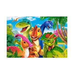 Dinozaury robią selfie, Puzzle Castorland Maxi 40 elementów, extra duże elementy, dla dzieci od 4 lat - Castorland Puzzle