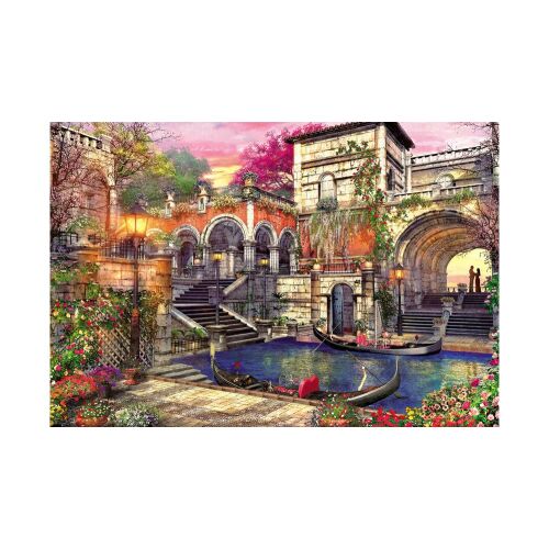 Educa Puzzle 3000 darabos, Velencei románc, romantikus gondola jelenet, 3000 darabos kirakós játék - Educa