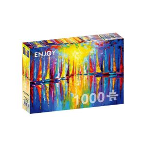 Enjoy 1000 db-os puzzle - Rainbow Sailboats (1732) 129189210 - Puzzle & Kirakó