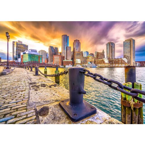 Enjoy Puzzle - Boston Harbor Alkonyatkor - 1000 darabos kirakó - Játék