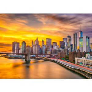 Enjoy New York City Skyline bei Dämmerung 1000-teiliges Puzzle - Puzzle