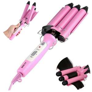 TrendyStyle Three-Barrel Hair Waver with usage examples - Hair curler