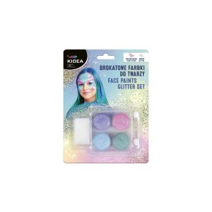 Coloranți pentru față cu sclipici 4 culori KIDEA 129190151 - Vopsele pentru fata