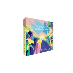 A Holnap Társadalma társasjáték doboza, színes illusztrációval, emberekkel, akik egy fényes jövő felé sétálnak - Gémklub