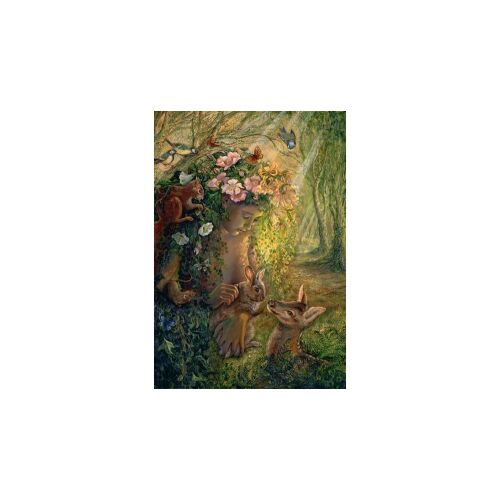 A Fa Nimfa, egy 1000 darabos kirakó a Grafika Art-tól, egy nőt ábrázol erdei állatokkal körülvéve - Puzzle