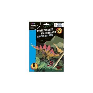 Kidea 2 az 1-ben képkarcoló és színező készlet - Dinoszauruszok (WKCKA)