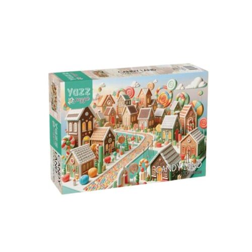 Yazz 1000 darabos Candy Land kirakó, színes mézeskalács faluval - Puzzle