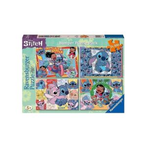Ravensburger Disney Stitch Bumper Puzzle Pack, 4 x 100 Teile Puzzle - Puzzle & Rätsel