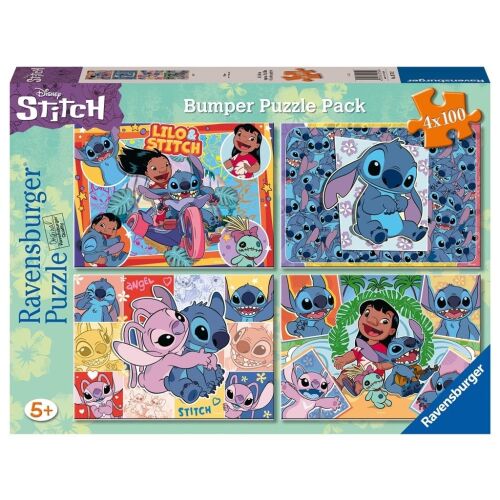 Ravensburger 4 x 100 db-os puzzle - Disney - Stitch (05731) 161026030 - Ravensburger
