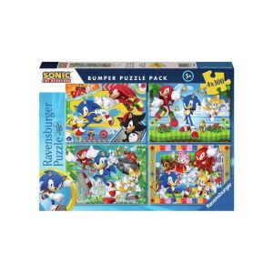 Ravensburger 4 x 100 db-os puzzle - Sonic (12004057) 129191323 - Ravensburger