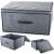 Grey fabric storage box with lid, 60x45x30cm, perfect for organizing clothes, toys, books, and more