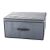 Gray fabric storage box with lid and handle, 60x45x30cm, for clothes and toys