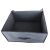 Open gray fabric storage box with handle, 60x45x30cm, for closet organization
