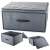 Grey fabric storage box with lid, 60x45x30cm, for clothes, toys, shoes, and more