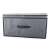 Grey fabric storage box with lid closed, 60x45x30cm, for clothes, toys, shoes, and more