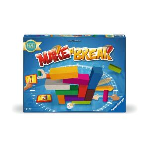 Ravensburger Make 'N' Break társasjáték doboz, színes építőkockákkal és időmérővel, 8 éves kortól - Ravensburger
