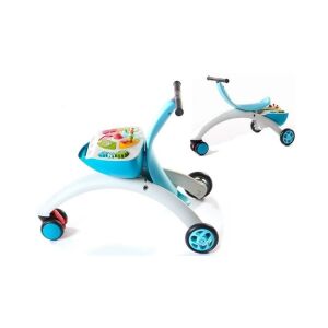 Tiny Love 5-in-1 interaktives Spielzeug, Lauflernhilfe, Rutscher, Blau, 360 Grad drehendes Rad, für Jungen - Babywalker