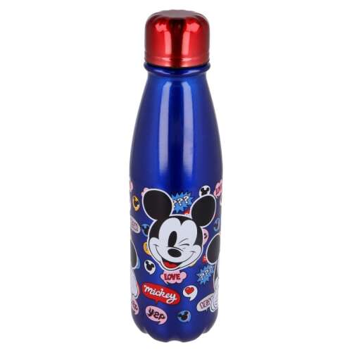 Mickey Mouse 600ml Aluminium-Wasserflasche mit blauem und rotem Design