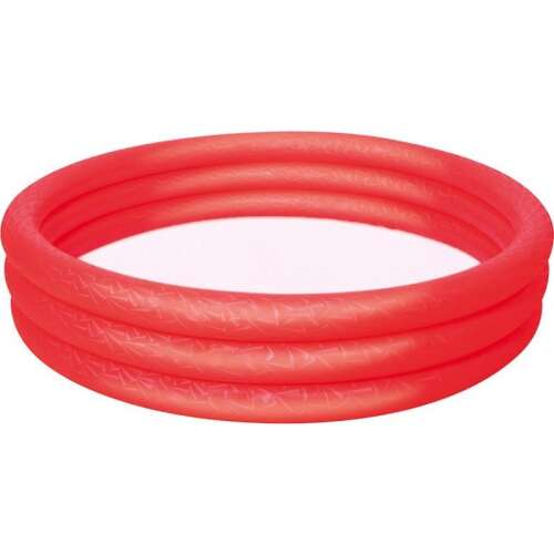 Bestway 152x30cm aufblasbarer Pool, rot, drei Ringe