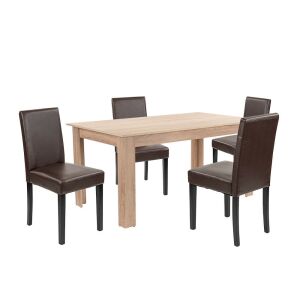Leon 4+1 étkező garnitúra sonoma tölgy-barna 129193787