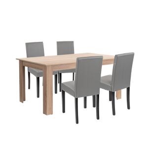 Leon 4+1 étkező garnitúra sonoma tölgy-szürke 129193808