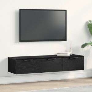 Fekete tölgy fali szekrény 102x30x20 cm Műanyagból 136499233 - Faliszekrény